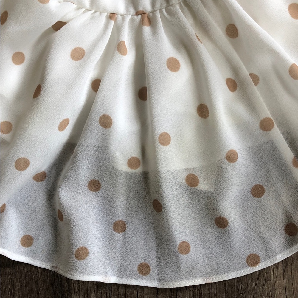 Shona Joy Sophia Plunged Ruffle Mini Polka Dot Dress 8 - Picture 12 of 14